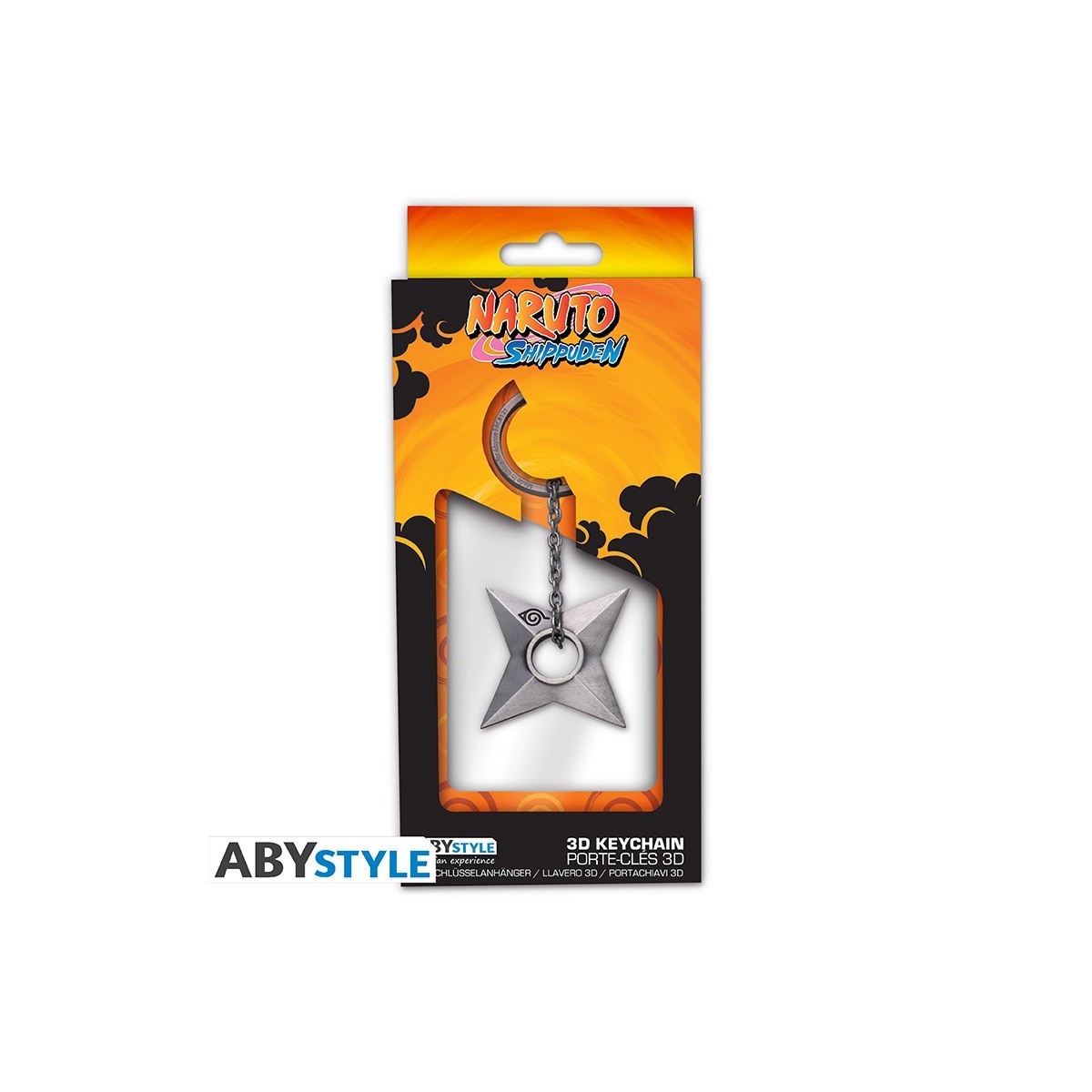ABYstyle NARUTO SHIPPUDEN - Anello portachiavi 3D "Shuriken Konoha