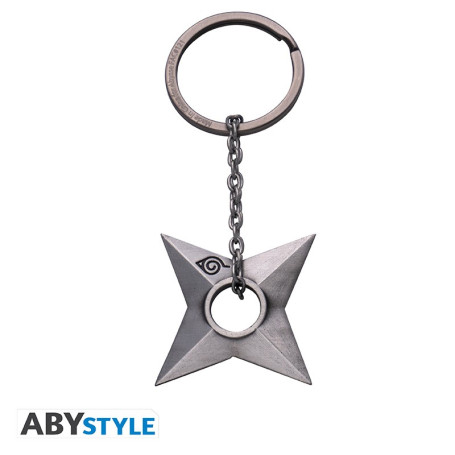 ABYstyle NARUTO SHIPPUDEN - Anello portachiavi 3D "Shuriken Konoha