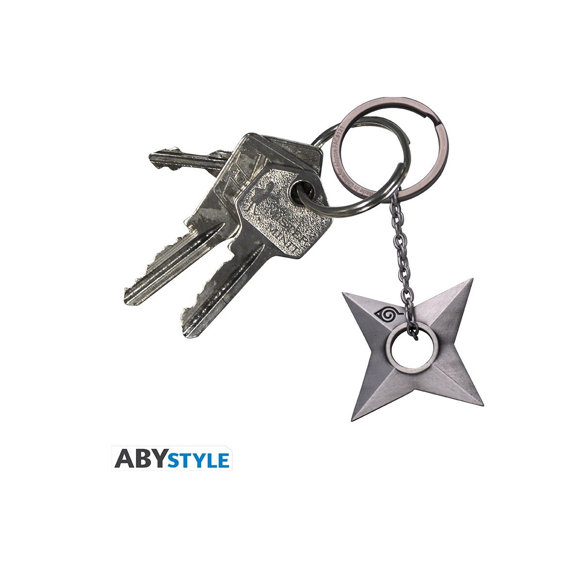 ABYstyle NARUTO SHIPPUDEN - Anello portachiavi 3D "Shuriken Konoha