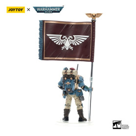 JoyToy Space Marine - Astra Militarum Tempestus - Squadra Scions 55Th Kappic Eagles Banner Bearer 1/18 - Warhammer 40K