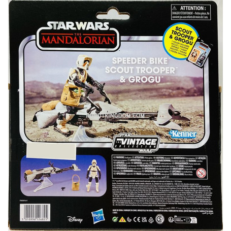 Hasbro - Star Wars The Vintage Collection - Speeder Bike, Scout Trooper e Grogu - Il Mandaloriano