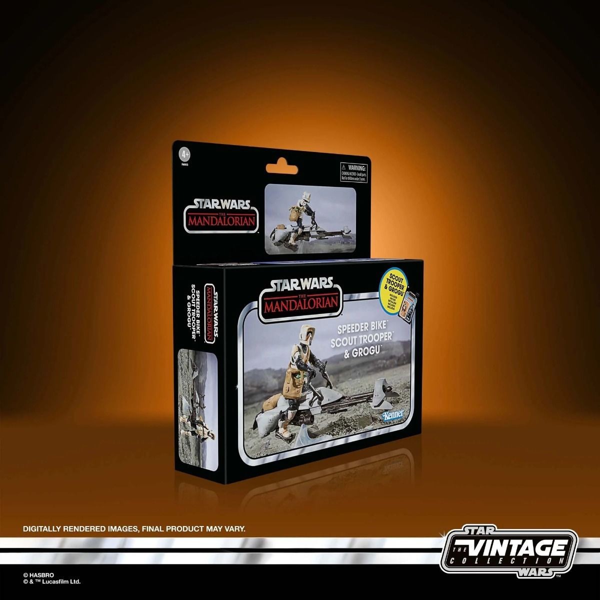 Hasbro - Star Wars The Vintage Collection - Speeder Bike, Scout Trooper e Grogu - Il Mandaloriano