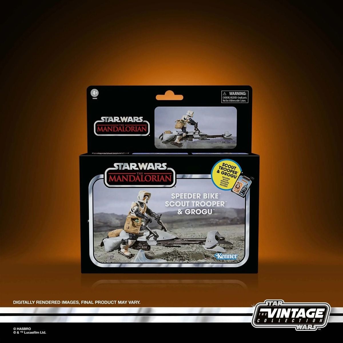 Hasbro - Star Wars The Vintage Collection - Speeder Bike, Scout Trooper e Grogu - Il Mandaloriano