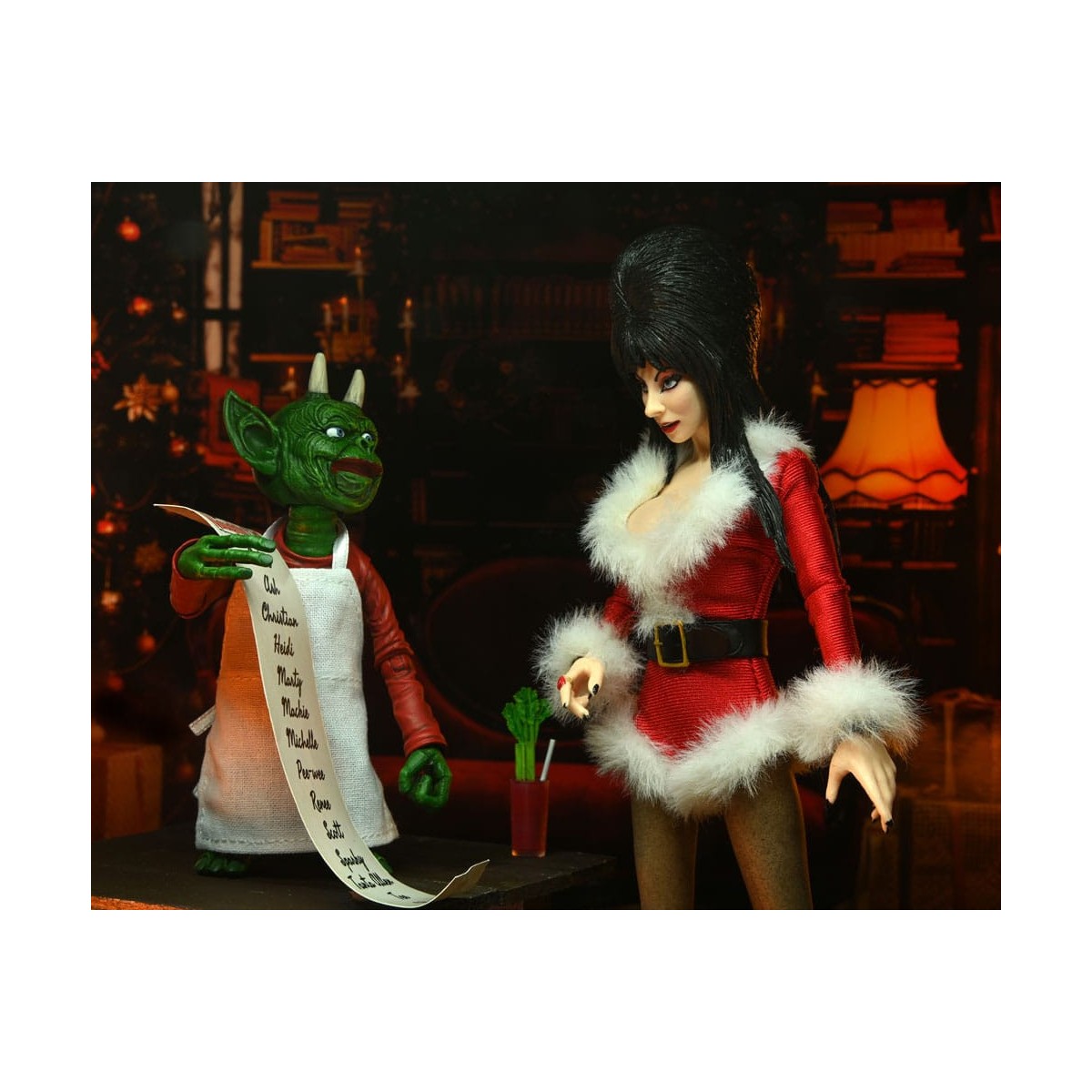 Neca - Elvira Padrona delle Tenebre - Panno retrò natalizio Elvira molto spaventoso