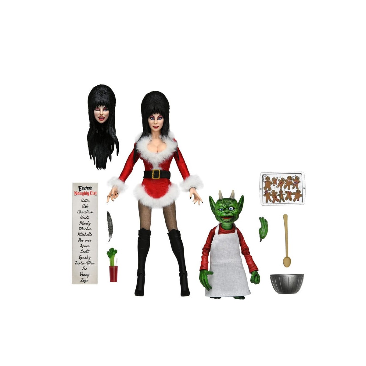 Neca - Elvira Padrona delle Tenebre - Panno retrò natalizio Elvira molto spaventoso