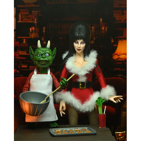 Neca - Elvira Padrona delle Tenebre - Panno retrò natalizio Elvira molto spaventoso
