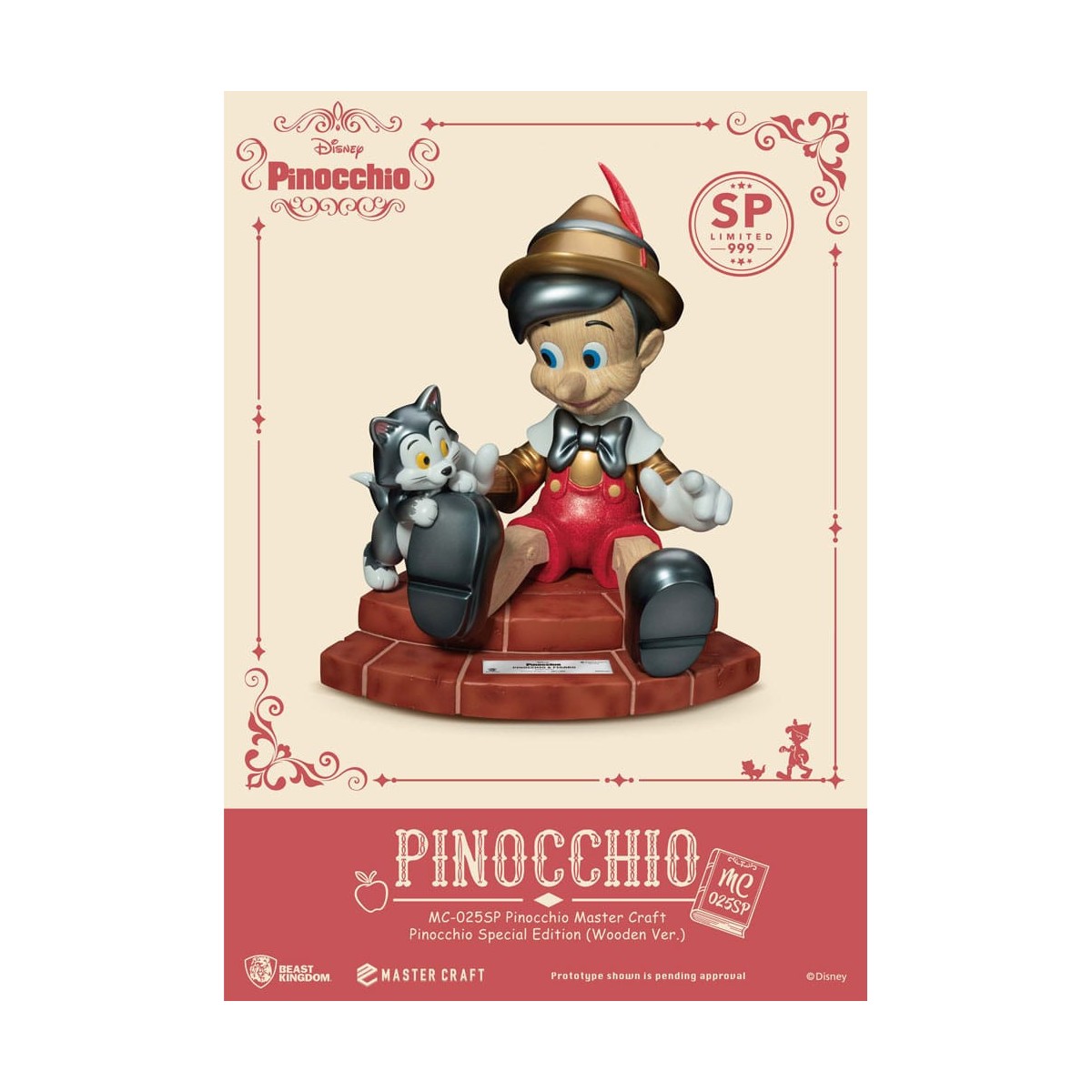 Beast Kingdom Disney - Master Craft Pinocchio in legno Ver. Edizione speciale