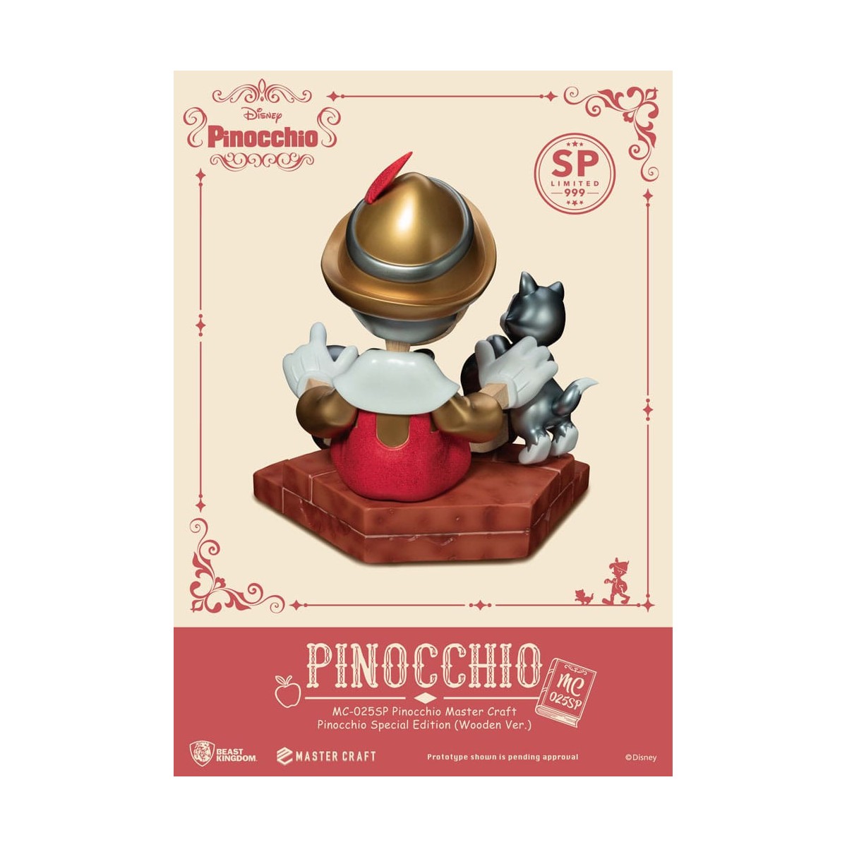 Beast Kingdom Disney - Master Craft Pinocchio in legno Ver. Edizione speciale