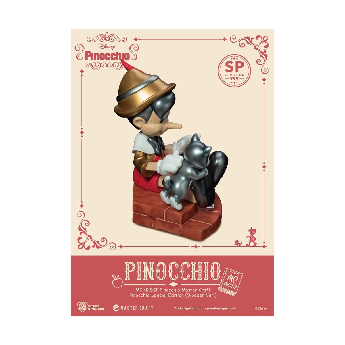 Beast Kingdom Disney - Master Craft Pinocchio in legno Ver. Edizione speciale