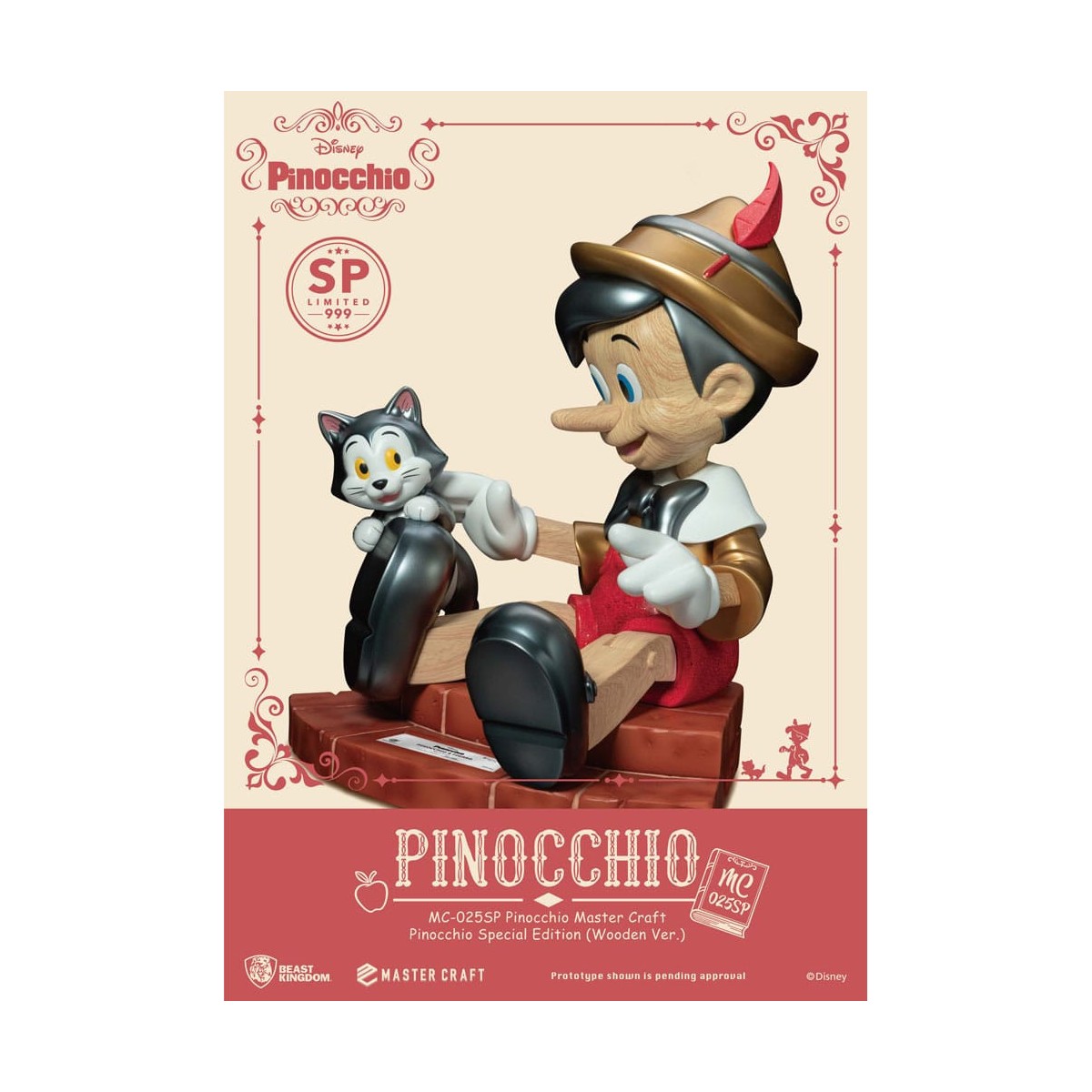 Beast Kingdom Disney - Master Craft Pinocchio in legno Ver. Edizione speciale