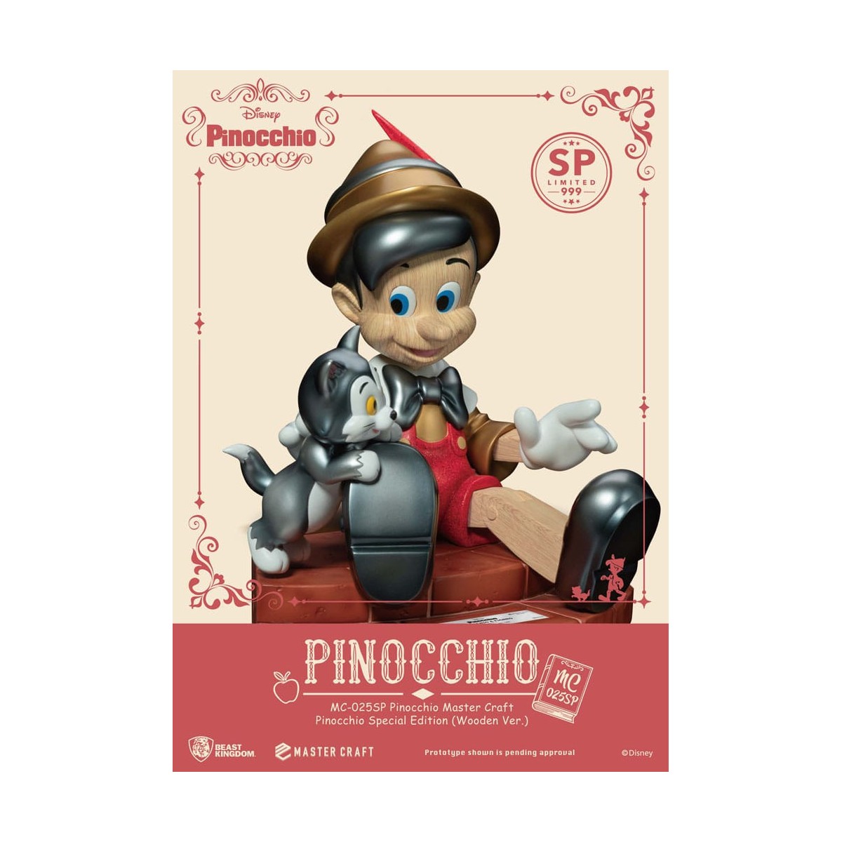 Beast Kingdom Disney - Master Craft Pinocchio in legno Ver. Edizione speciale