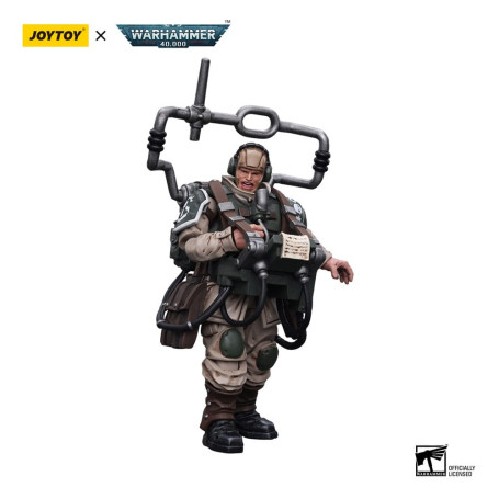 JoyToy Space Marine - Astra Militarum - Astra Militarum Cadian Command Squad Veteran with Master Vox 1/18 - Warhammer 40K
