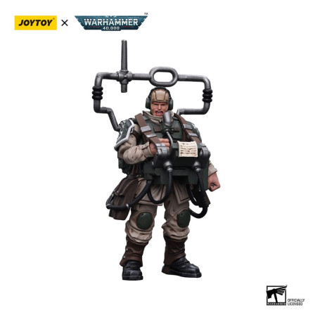 JoyToy Space Marine - Astra Militarum - Astra Militarum Cadian Command Squad Veteran with Master Vox 1/18 - Warhammer 40K