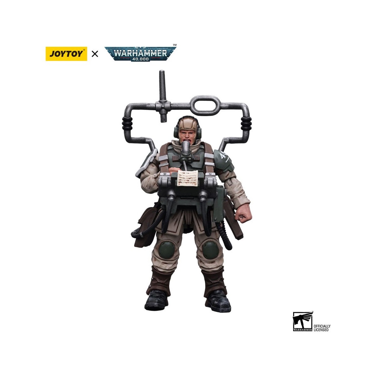 JoyToy Space Marine - Astra Militarum - Astra Militarum Cadian Command Squad Veteran with Master Vox 1/18 - Warhammer 40K