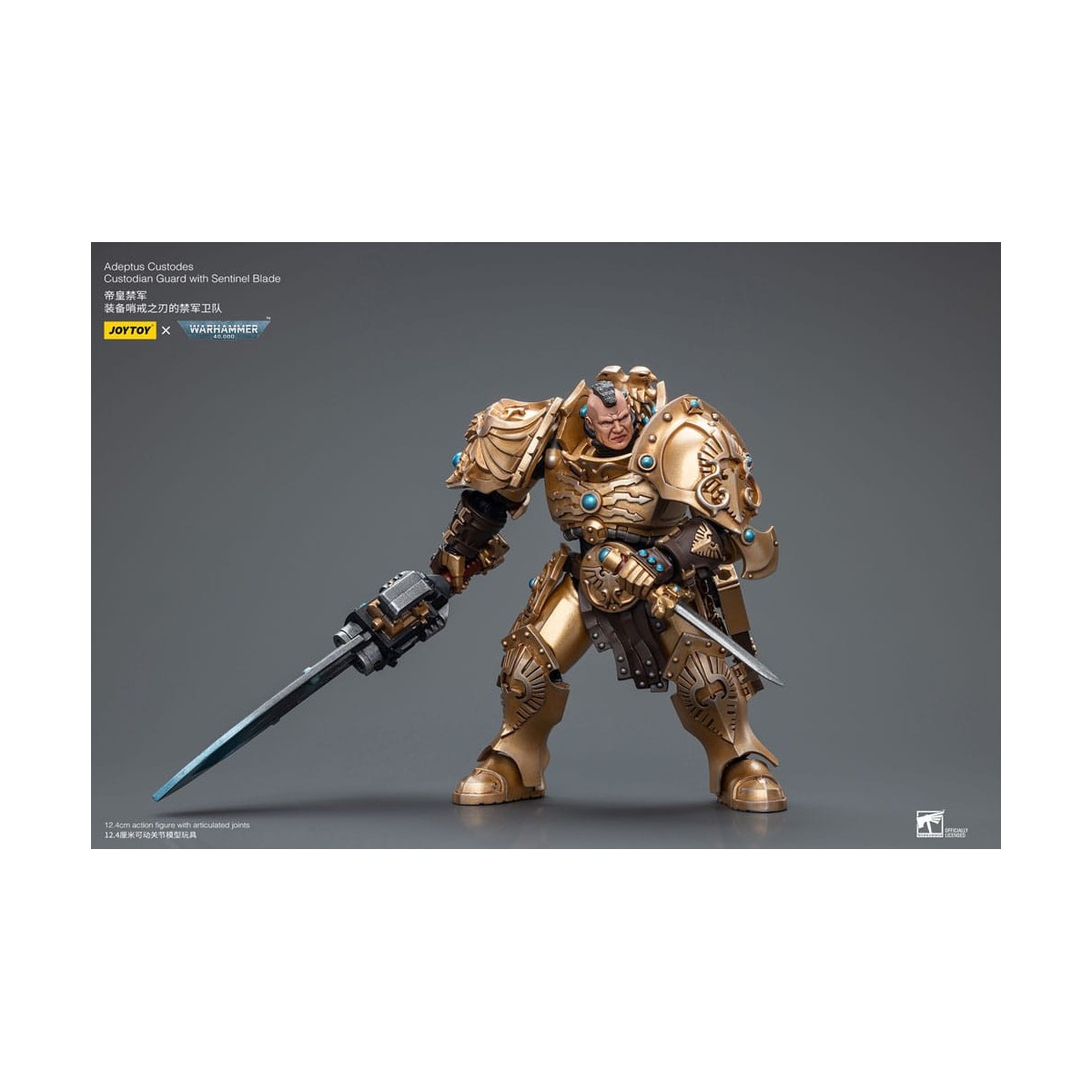 JoyToy Space Marine - Guardia custode Adeptus Custodes con lama della sentinella 1/18