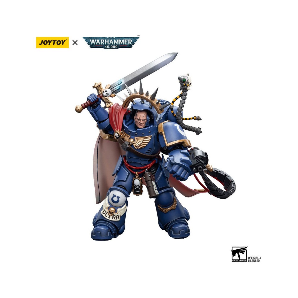 JoyToy Space Marine - Ultramarines - Capitano Ultramarines in armatura Gravis 1/18 - Warhammer 40K