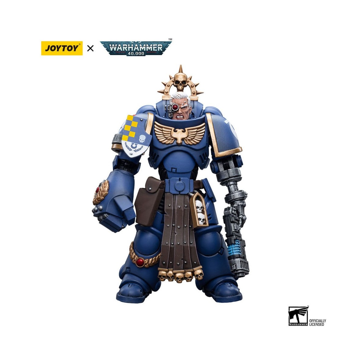 JoyToy Space Marine - Ultramarines - Tenente Ultramarines con pugno di potere 1/18 - Warhammer 40K
