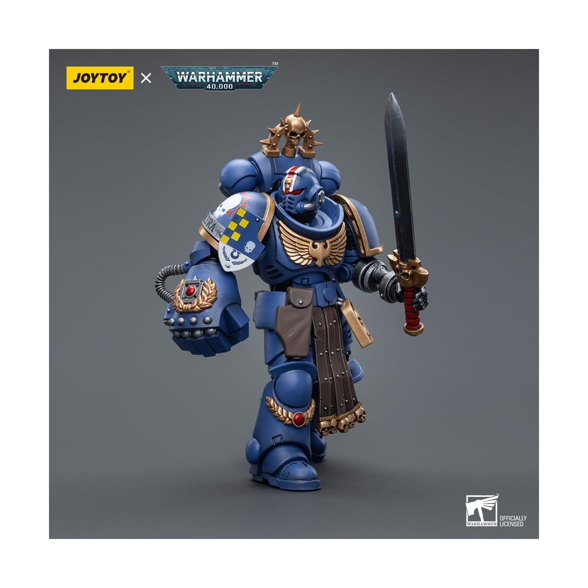 JoyToy Space Marine - Ultramarines - Tenente Ultramarines con pugno di potere 1/18 - Warhammer 40K