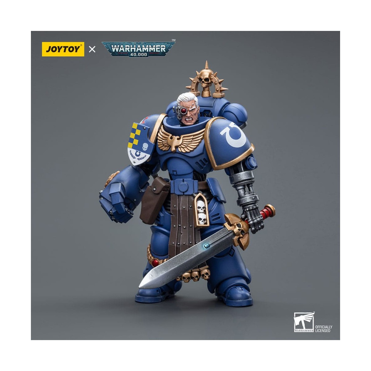 JoyToy Space Marine - Ultramarines - Tenente Ultramarines con pugno di potere 1/18 - Warhammer 40K