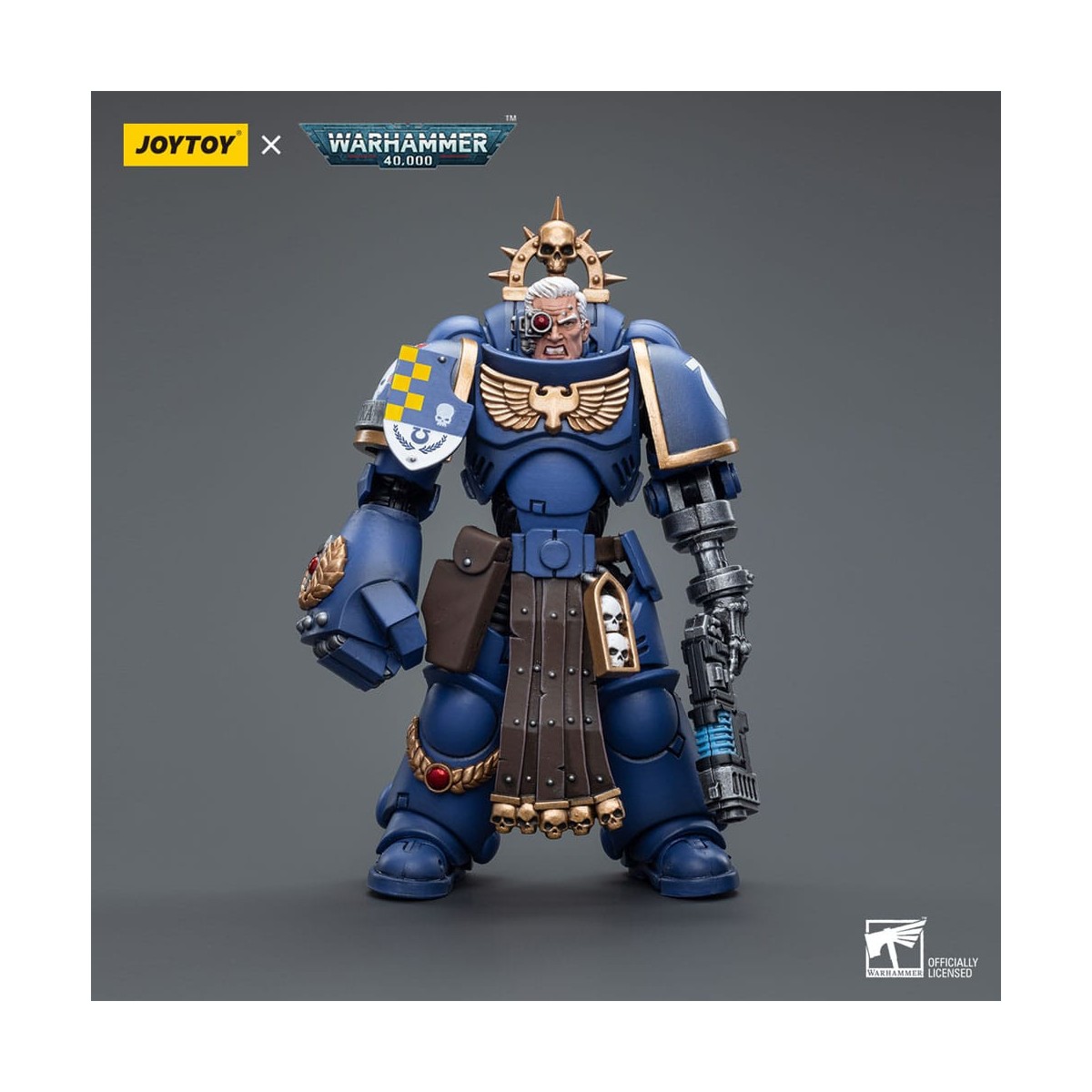 JoyToy Space Marine - Ultramarines - Tenente Ultramarines con pugno di potere 1/18 - Warhammer 40K