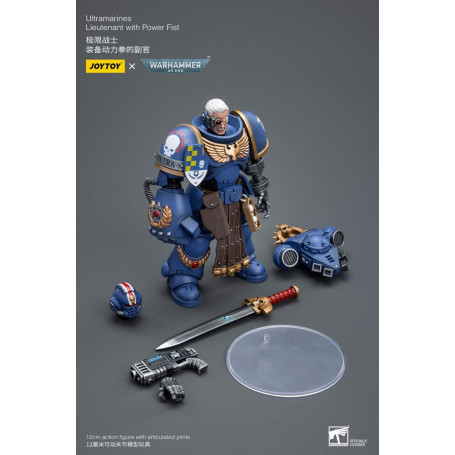 JoyToy Space Marine - Ultramarines - Tenente Ultramarines con pugno di potere 1/18 - Warhammer 40K