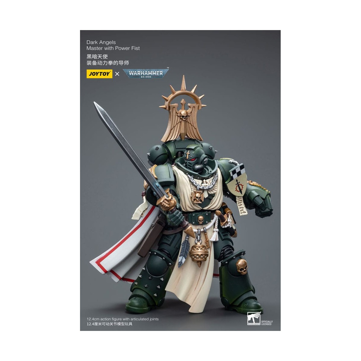 JoyToy Space Marine - Angeli Oscuri - Maestro degli Angeli Oscuri con pugno di potere 1/18 - Warhammer 40K