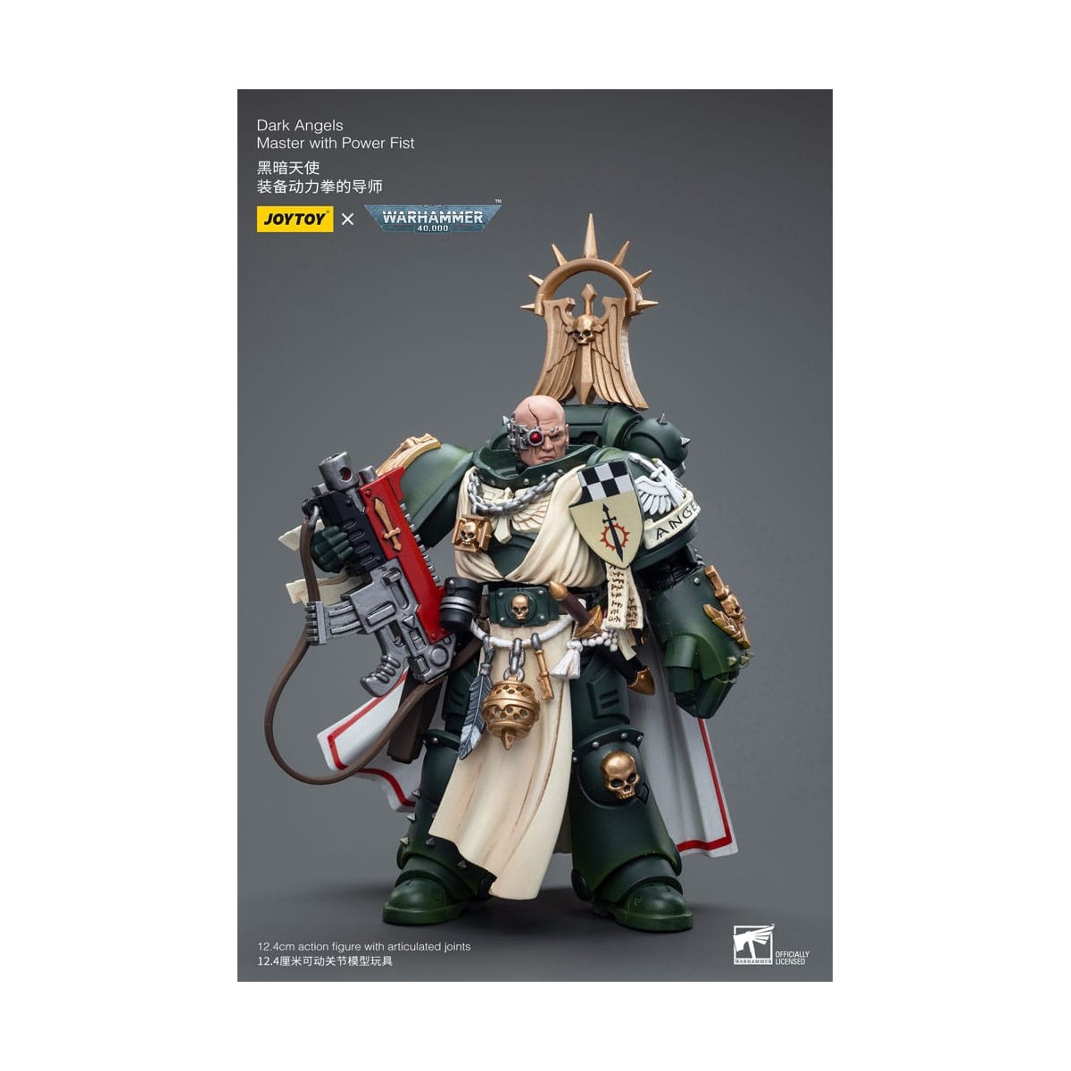 JoyToy Space Marine - Angeli Oscuri - Maestro degli Angeli Oscuri con pugno di potere 1/18 - Warhammer 40K