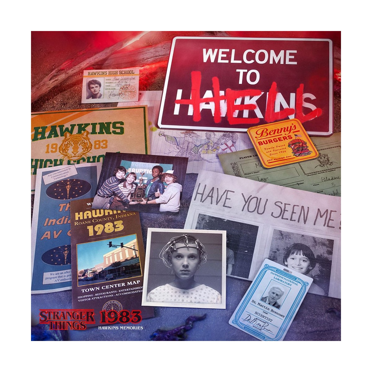 Dottore Collezionista - Kit Ricordi di Stranger Things Hawkins Corso di Vecna Edizione Limitata