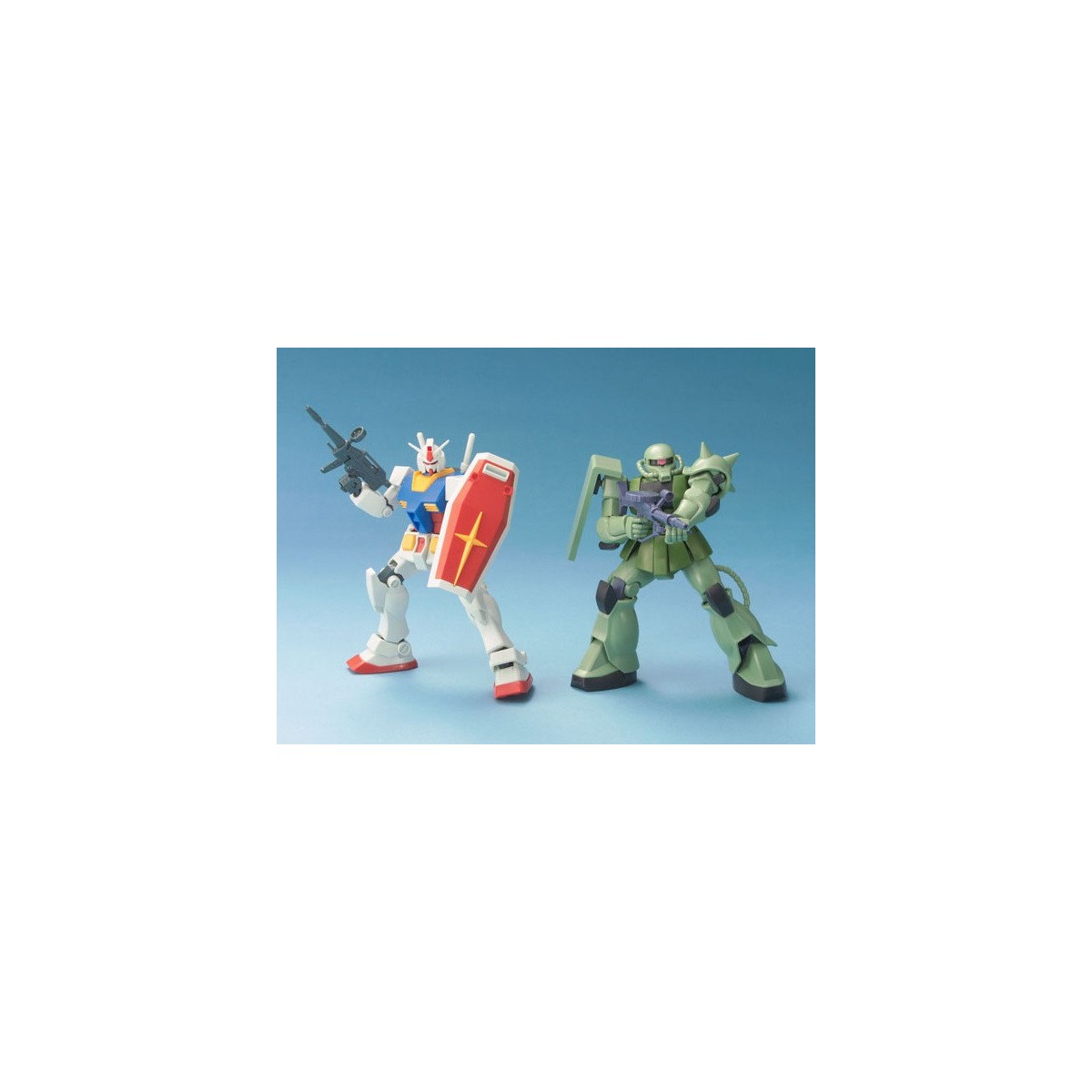 Bandai - Gunpla - Gundam 1/144 HG - Gunpla Starter Set RX-78-2 e MS-06F Zaku II - Mobile Suit Gundam