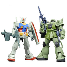 Bandai - Gunpla - Gundam 1/144 HG - Gunpla Starter Set RX-78-2 e MS-06F Zaku II - Mobile Suit Gundam