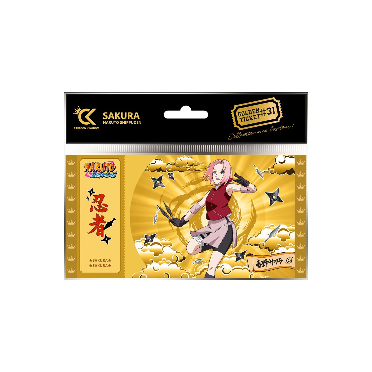 Cartoon Kingdom - Confezione da 5 Golden Ticket Naruto Shipudden (dal 29 al 33)
