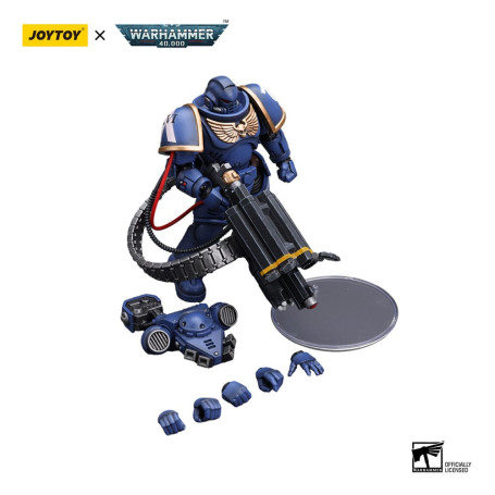 JoyToy Space Marine - Ultramarines - Marine della Desolazione con lanciatore Castellan (Superfrag) 1/18