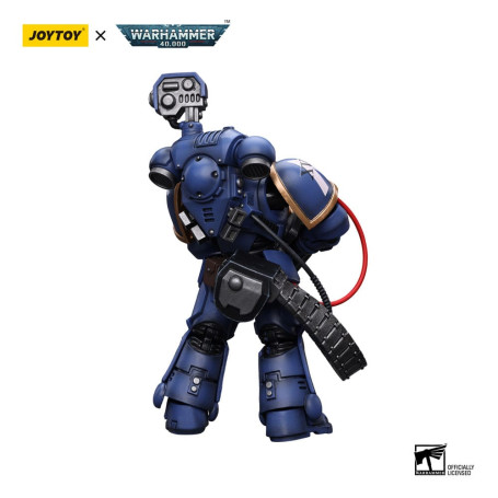 JoyToy Space Marine - Ultramarines - Marine della Desolazione con lanciatore Castellan (Superfrag) 1/18