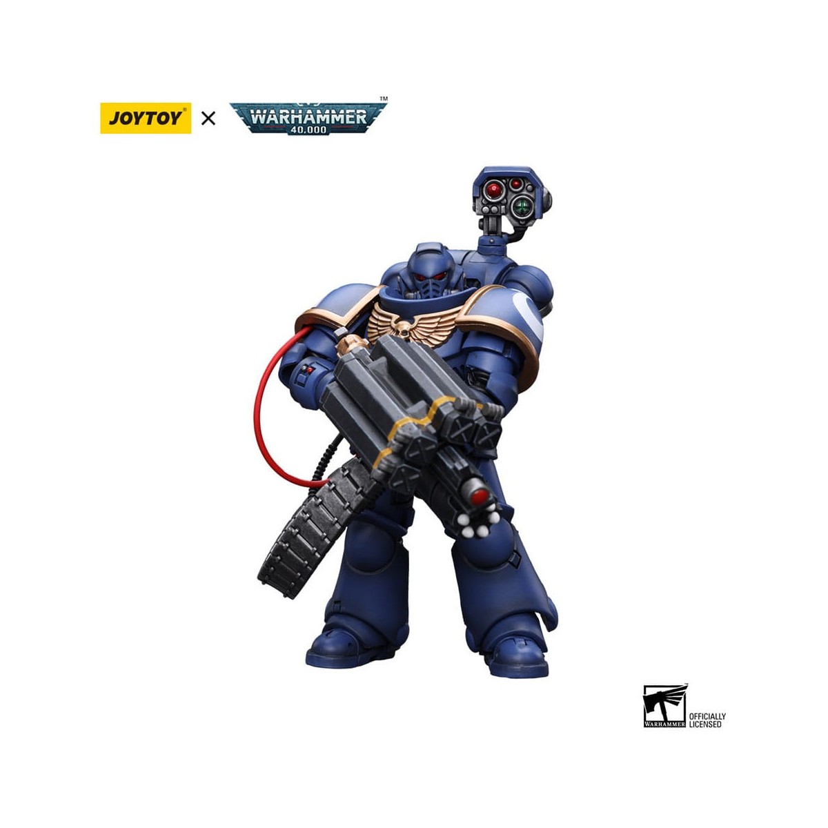 JoyToy Space Marine - Ultramarines - Marine della Desolazione con lanciatore Castellan (Superfrag) 1/18