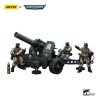 JoyToy Space Marine - Astra Militarum - Squadra d'ordinanza con cannone da campo Bombast 1/18 - Warhammer 40K