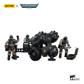JoyToy Space Marine - Astra Militarum - Squadra d'ordinanza con cannone da campo Bombast 1/18 - Warhammer 40K