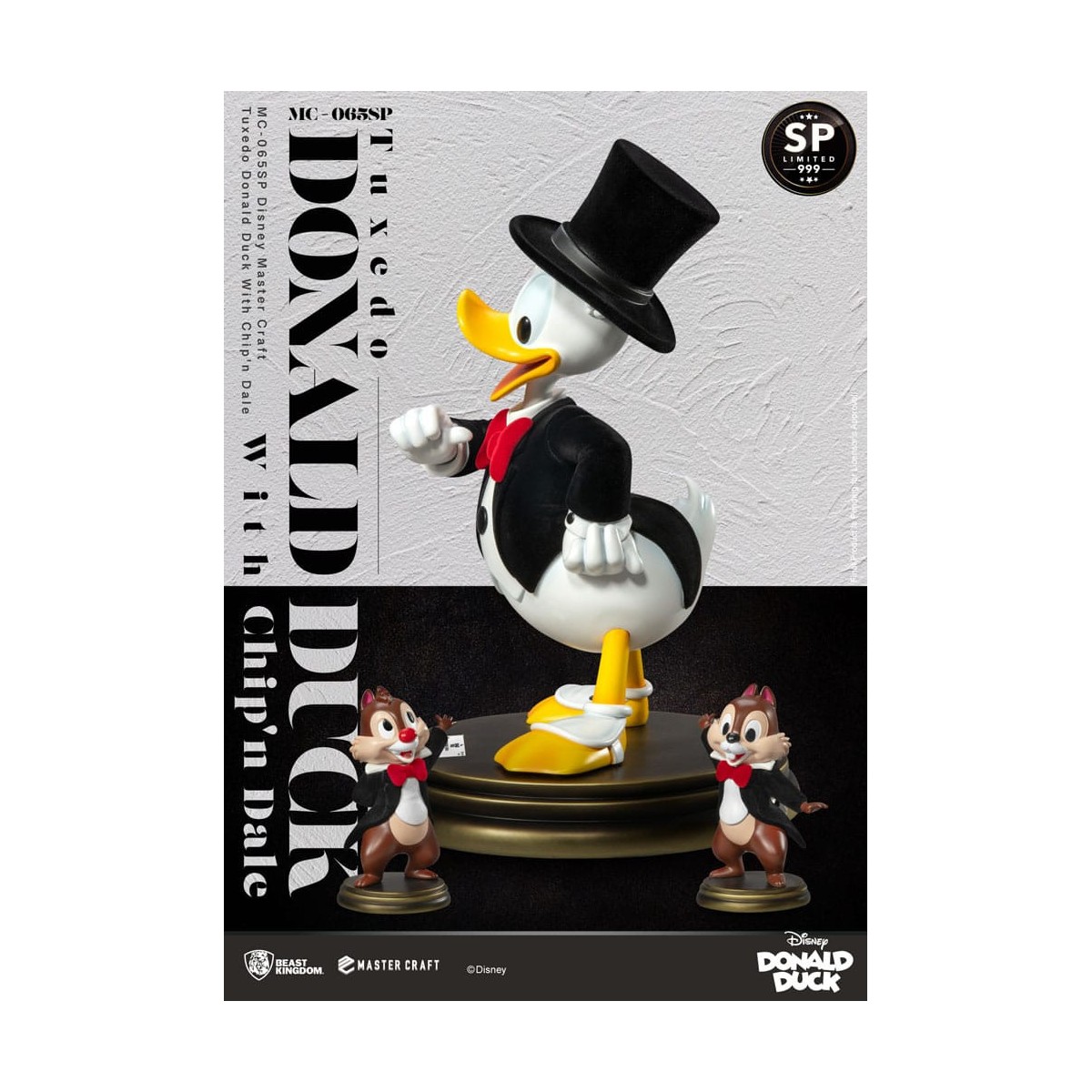 Regno delle belve Disney 100° - Master Craft - Statua di Paperino in smoking con nave e Dale in edizione speciale - Tic & Tac