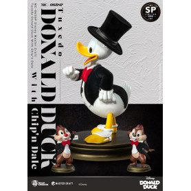 Regno delle belve Disney 100° - Master Craft - Statua di Paperino in smoking con nave e Dale in edizione speciale - Tic & Tac