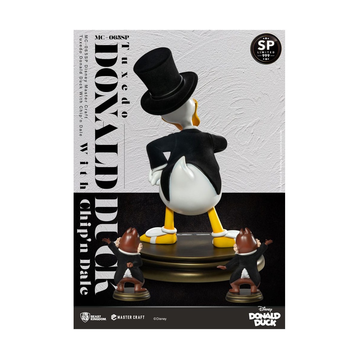 Regno delle belve Disney 100° - Master Craft - Statua di Paperino in smoking con nave e Dale in edizione speciale - Tic & Tac