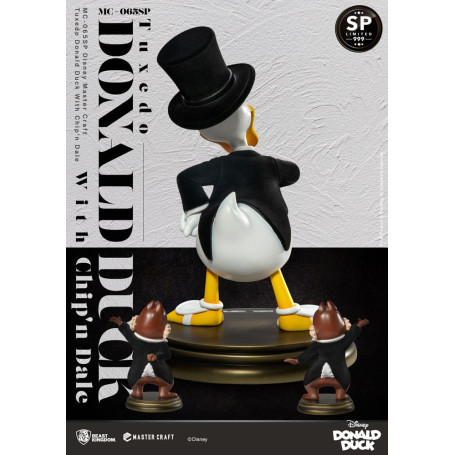 Regno delle belve Disney 100° - Master Craft - Statua di Paperino in smoking con nave e Dale in edizione speciale - Tic & Tac