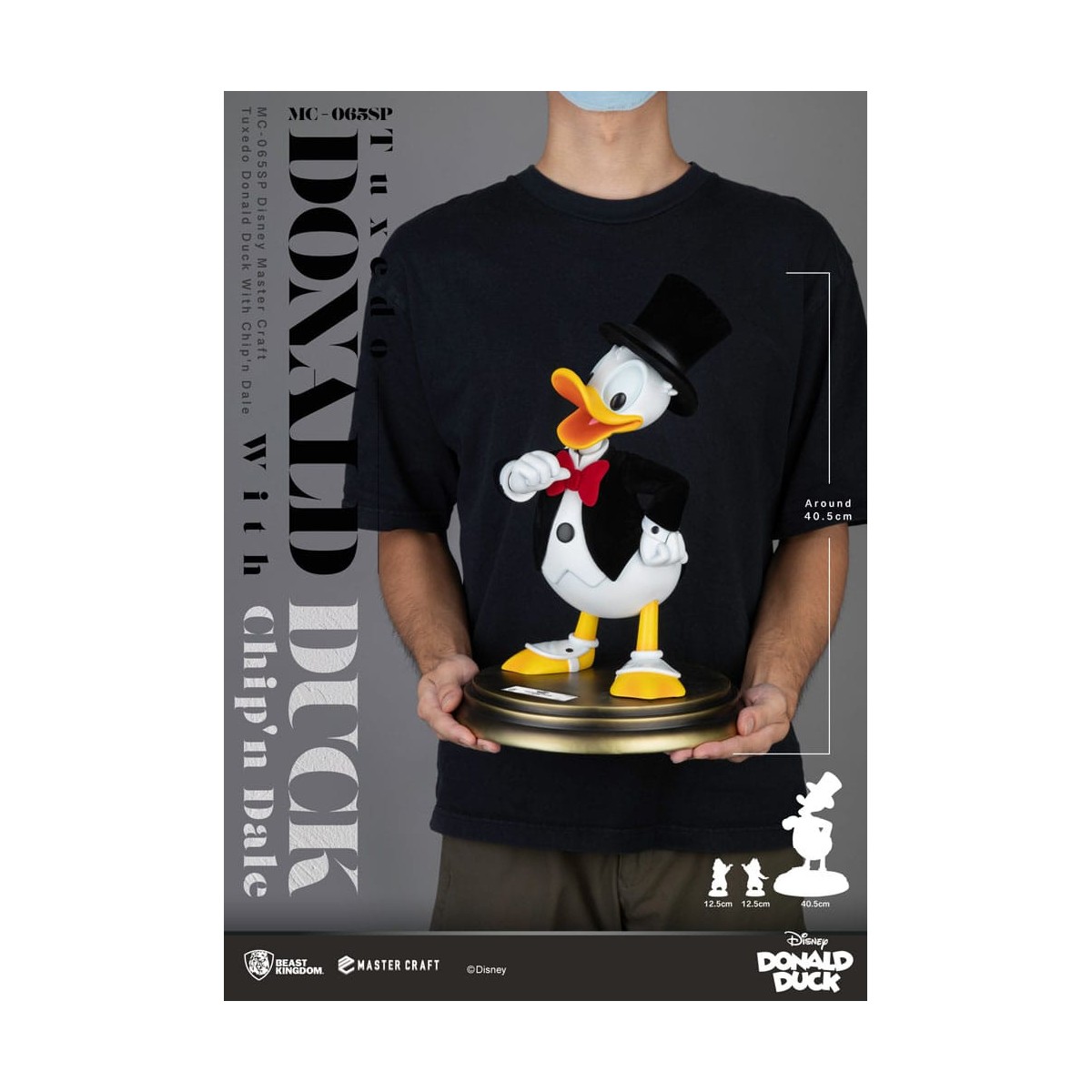 Regno delle belve Disney 100° - Master Craft - Statua di Paperino in smoking con nave e Dale in edizione speciale - Tic & Tac