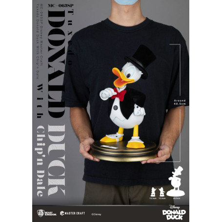 Regno delle belve Disney 100° - Master Craft - Statua di Paperino in smoking con nave e Dale in edizione speciale - Tic & Tac