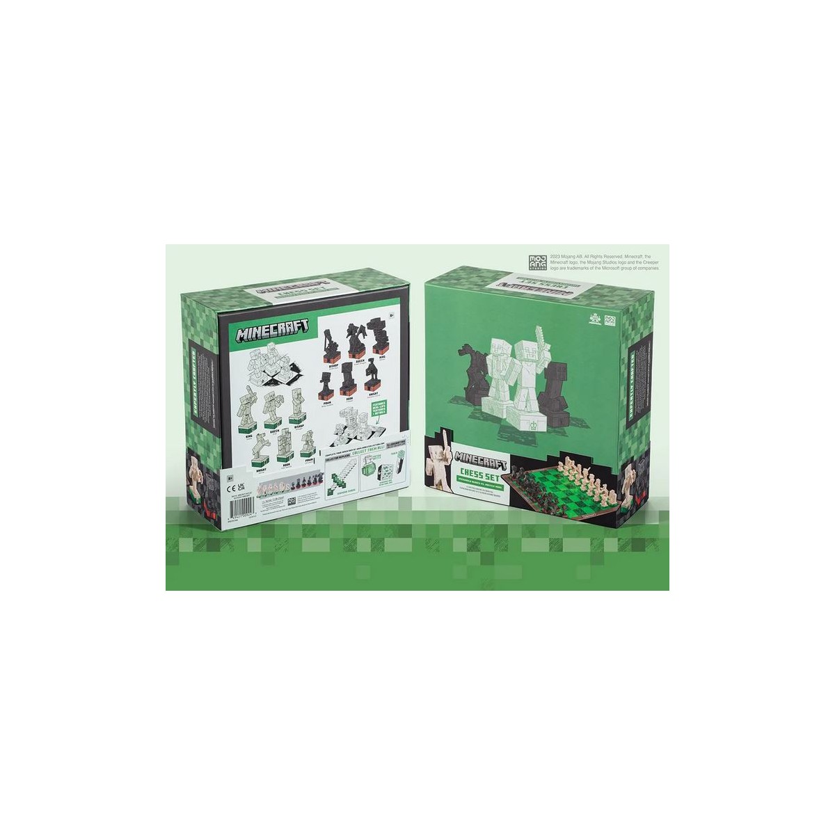 Noble Collection - Gioco di scacchi di superficie Heroes VS Monsters - Minecraft