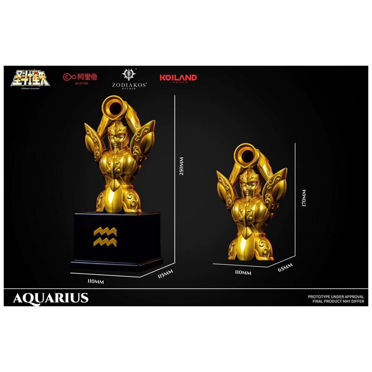 Zodiakos Studio - Stoffa Aquarius - Totem Aquarius 1/6 - Saint Seiya - Statua dei Cavalieri dello Zodiaco