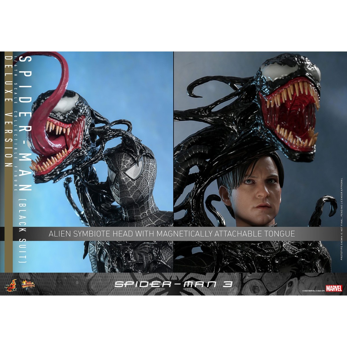 Hot Toys Marvel Spider-Man 3 - Uomo Ragno Tuta Nera Deluxe