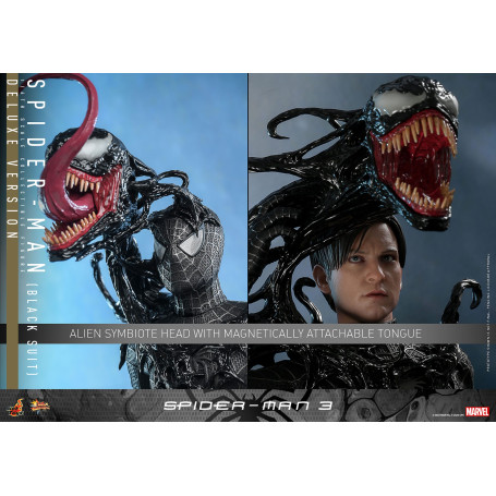 Hot Toys Marvel Spider-Man 3 - Uomo Ragno Tuta Nera Deluxe