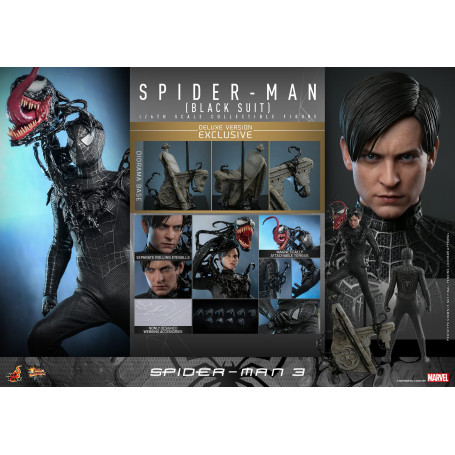 Hot Toys Marvel Spider-Man 3 - Uomo Ragno Tuta Nera Deluxe