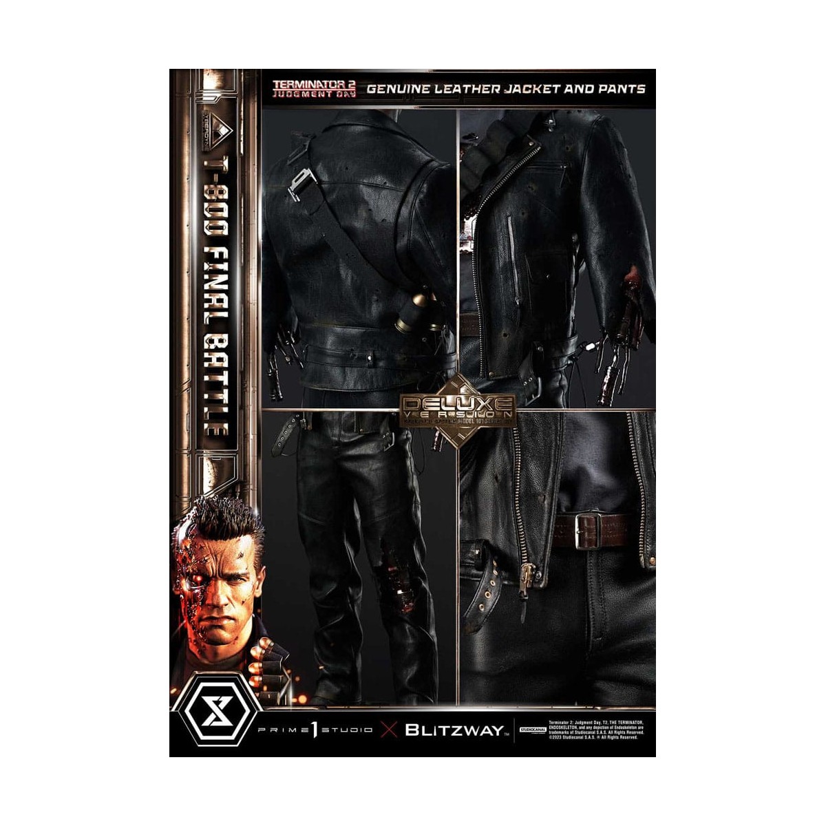Prime 1 - Terminator 2 Il Giorno del Giudizio T-800 Battaglia Finale Versione Bonus Deluxe - Museo Masterline Serie 1/3