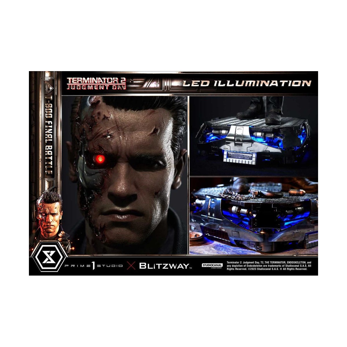 Prime 1 - Terminator 2 Il Giorno del Giudizio T-800 Battaglia Finale Versione Bonus Deluxe - Museo Masterline Serie 1/3
