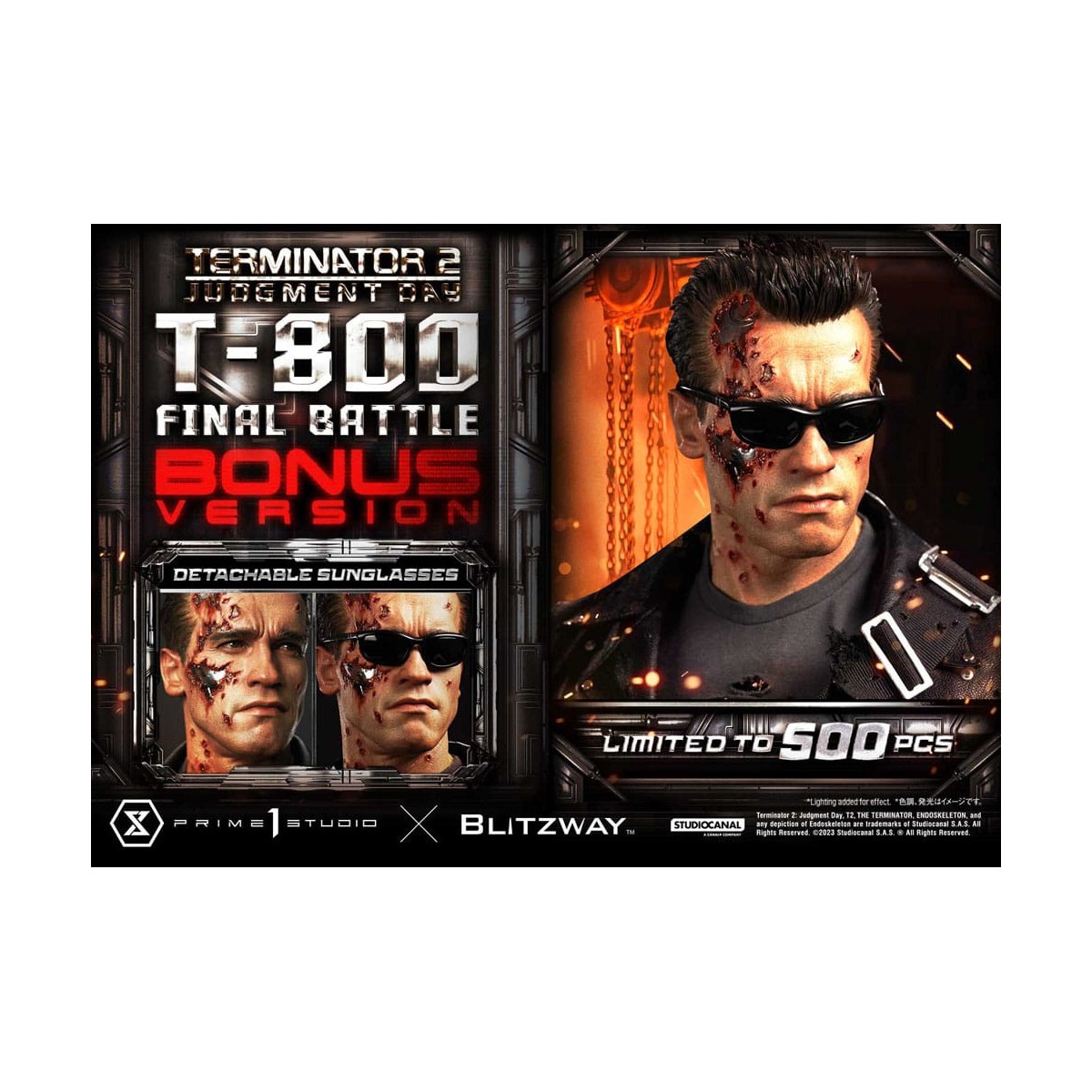 Prime 1 - Terminator 2 Il Giorno del Giudizio T-800 Battaglia Finale Versione Bonus Deluxe - Museo Masterline Serie 1/3